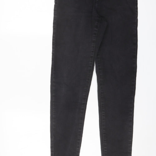 Denim & Co. Womens Grey Cotton Skinny Jeans Size 10 L29 in Regular Button