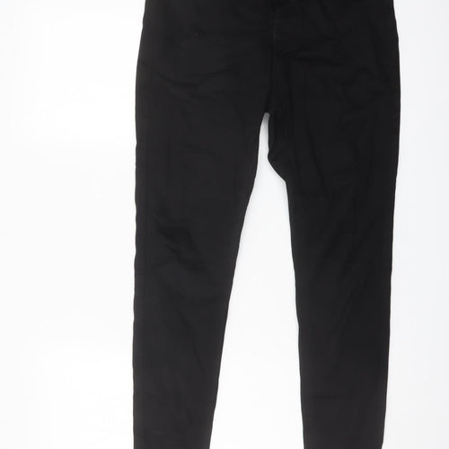 Marks and Spencer Womens Black Cotton Skinny Jeans Size 12 L26 in Regular Button