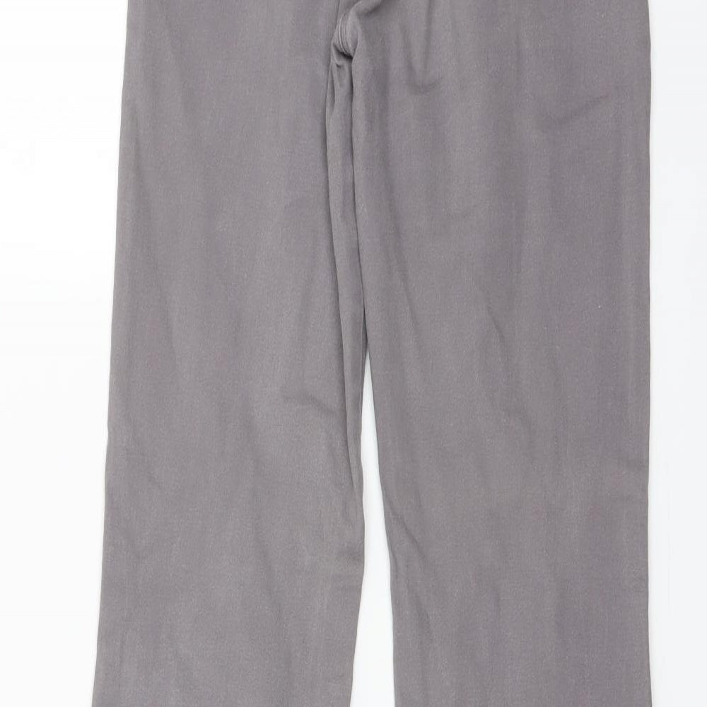 Miss Selfridge Womens Grey Cotton Flared Jeans Size 8 L32 in Regular Button