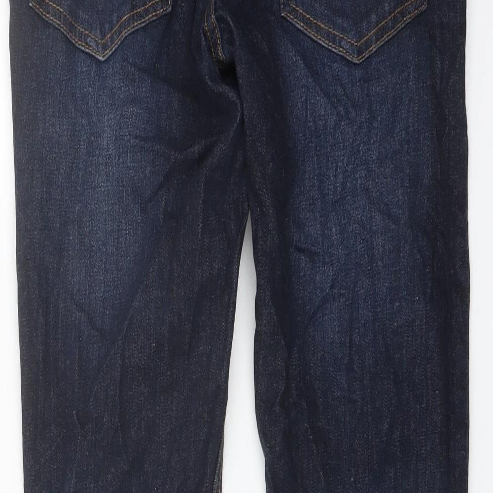 Blue Zoo Boys Blue Cotton Straight Jeans Size 12 Years Regular Drawstring