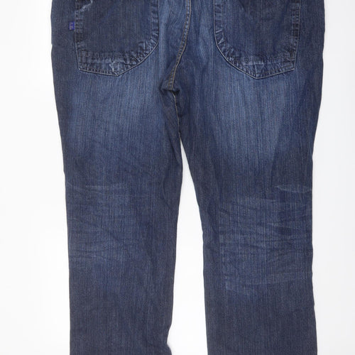 Union Blues Mens Blue Cotton Straight Jeans Size 46 in L28 in Regular Button