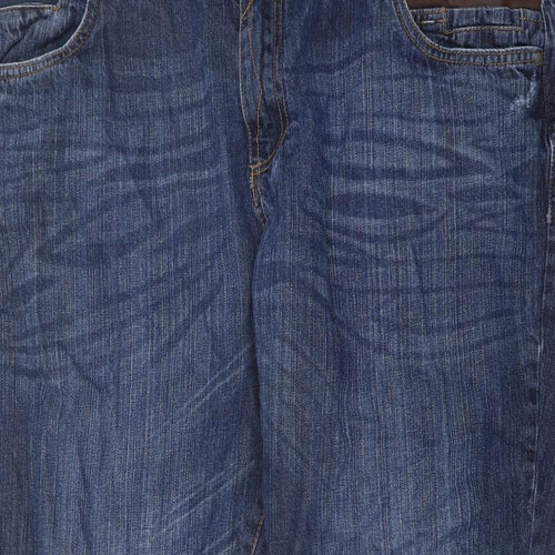 Union Blues Mens Blue Cotton Straight Jeans Size 46 in L28 in Regular Button