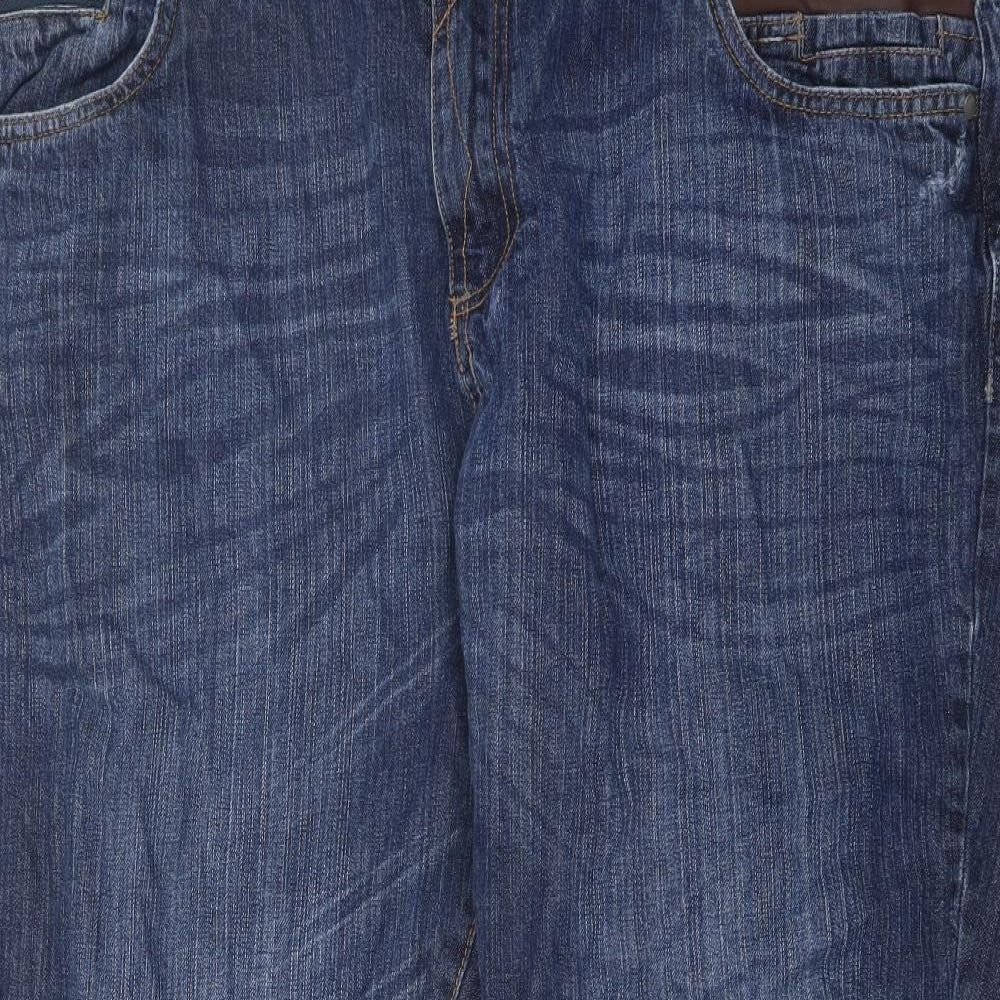 Union Blues Mens Blue Cotton Straight Jeans Size 46 in L28 in Regular Button