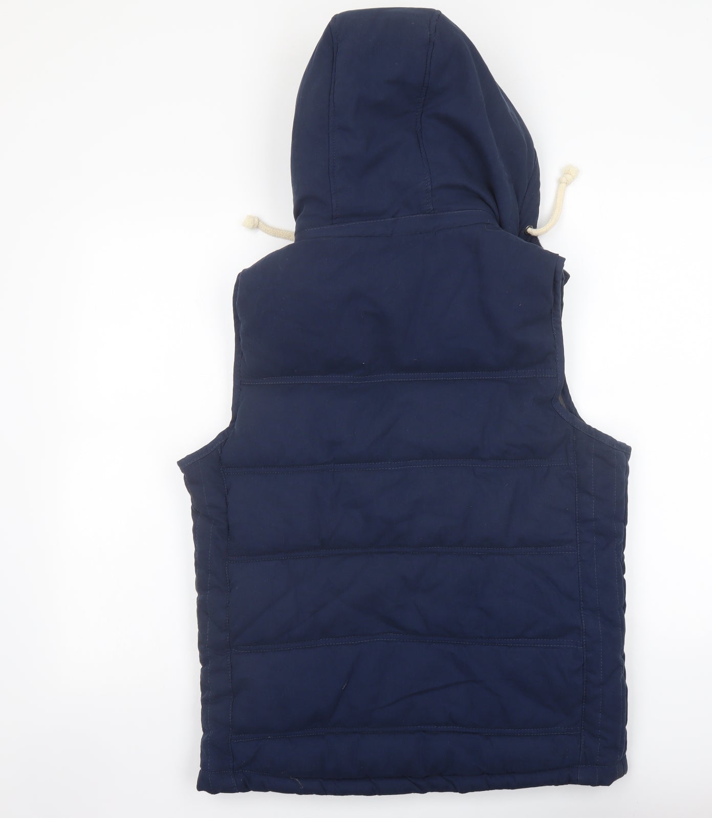 River Island Mens Blue Gilet Coat Size M Zip