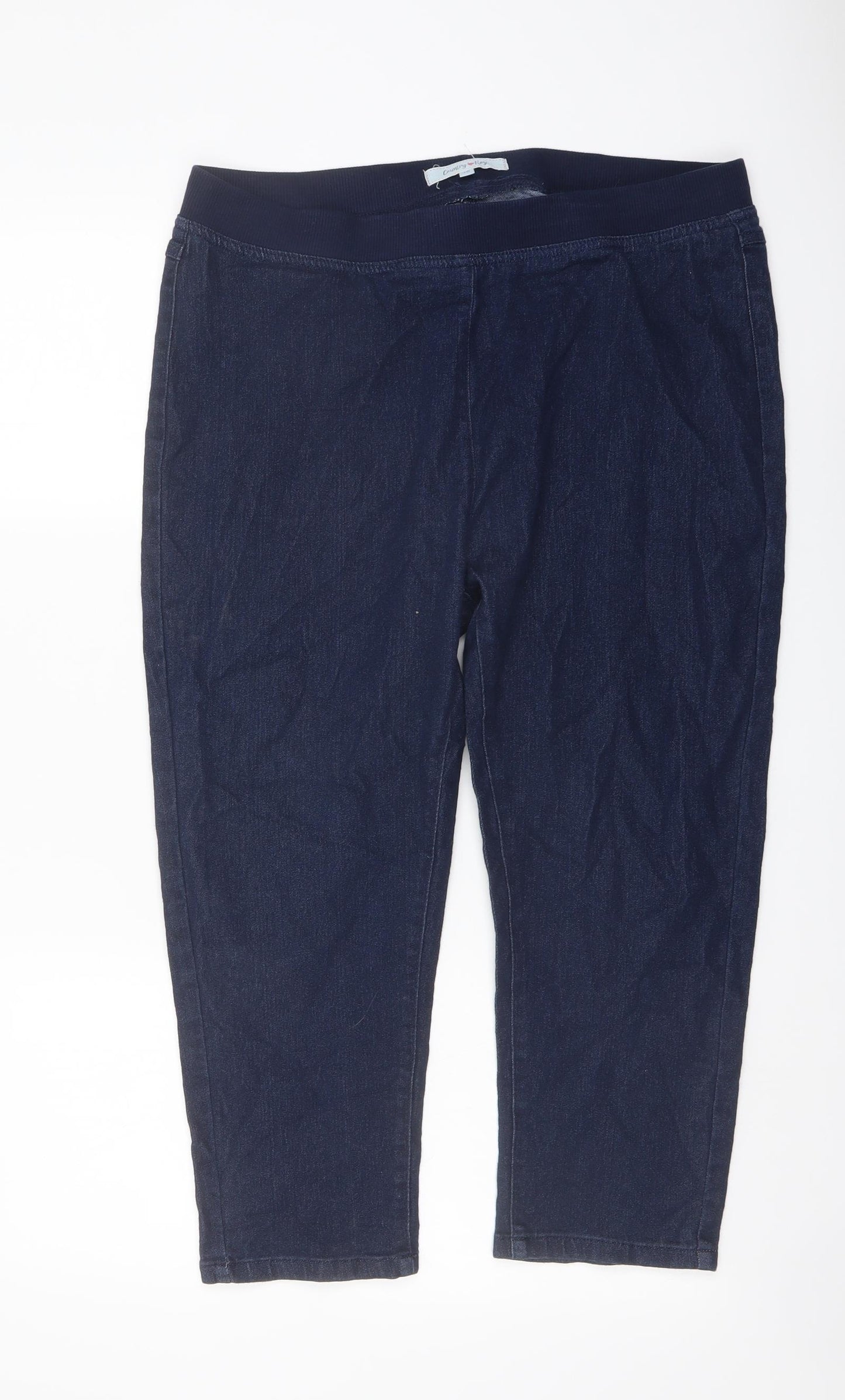 Country Rose Womens Blue Cotton Jegging Jeans Size 16 L21 in Regular