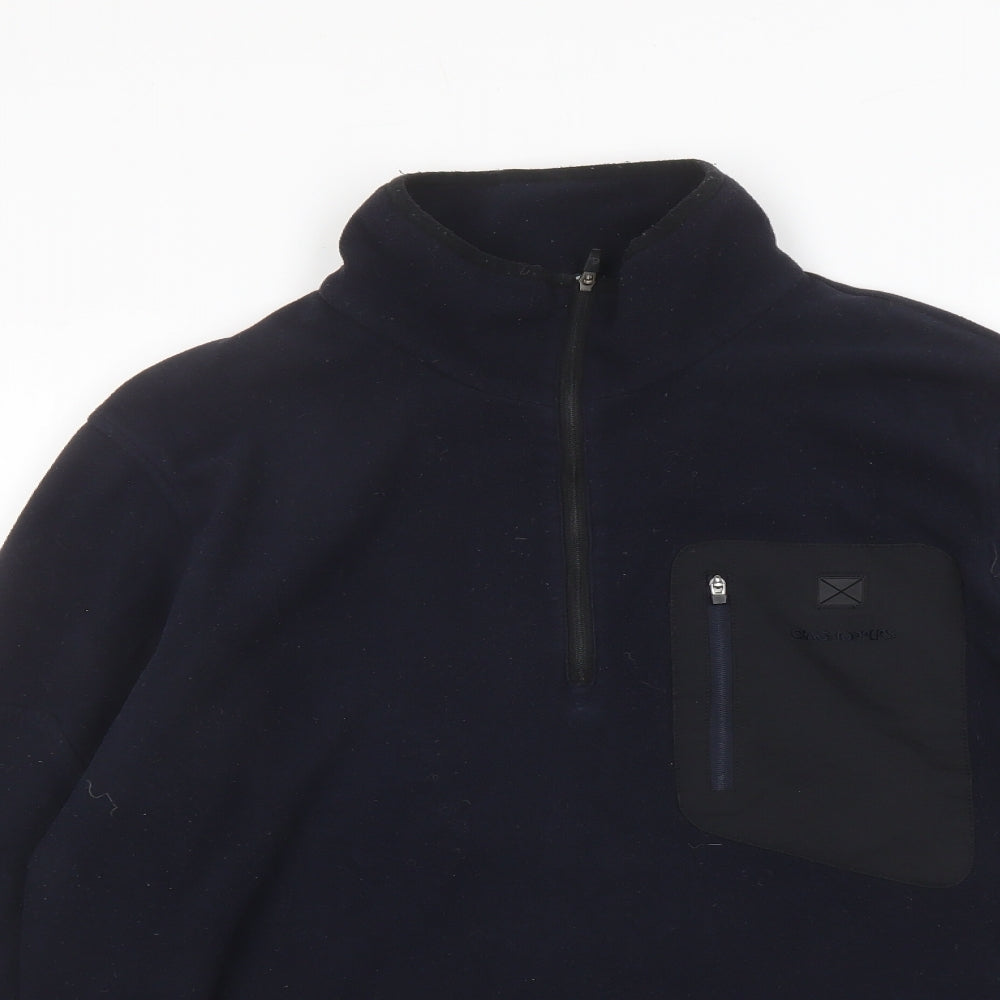 Craghoppers Mens Blue Polyester Henley Sweatshirt Size M