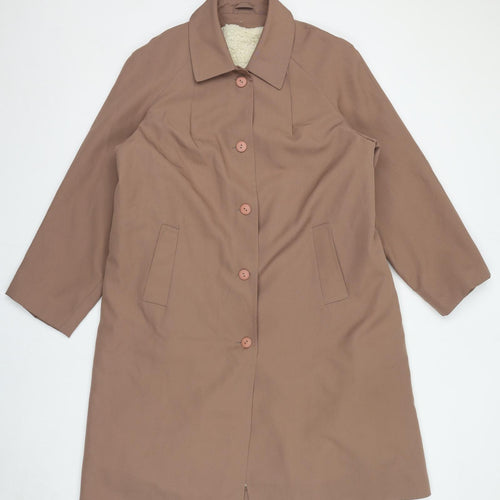 Sartor Womens Beige Overcoat Coat One Size Button