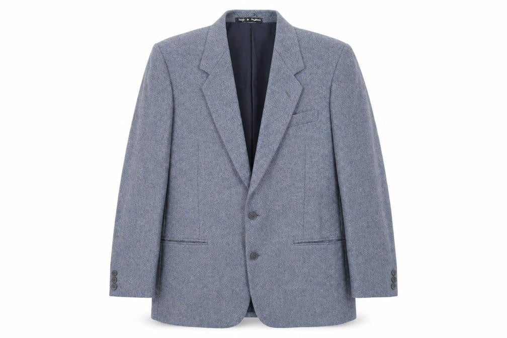 Front view of Hepworths men’s blue jacket blazer one size button