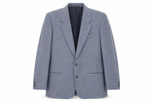 Front view of Hepworths men’s blue jacket blazer one size button
