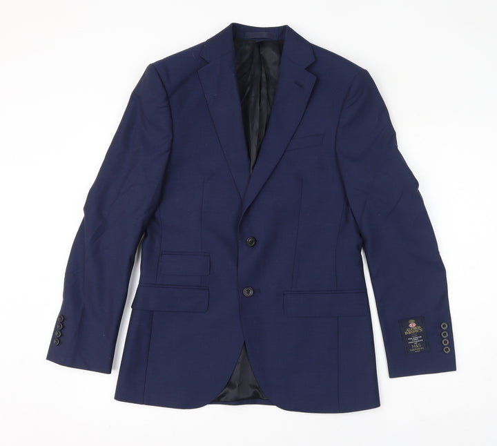 Marks and Spencer Mens Blue Wool Jacket Suit Jacket Size 36 Regular