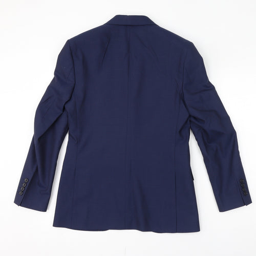 Marks and Spencer Mens Blue Wool Jacket Suit Jacket Size 36 Regular