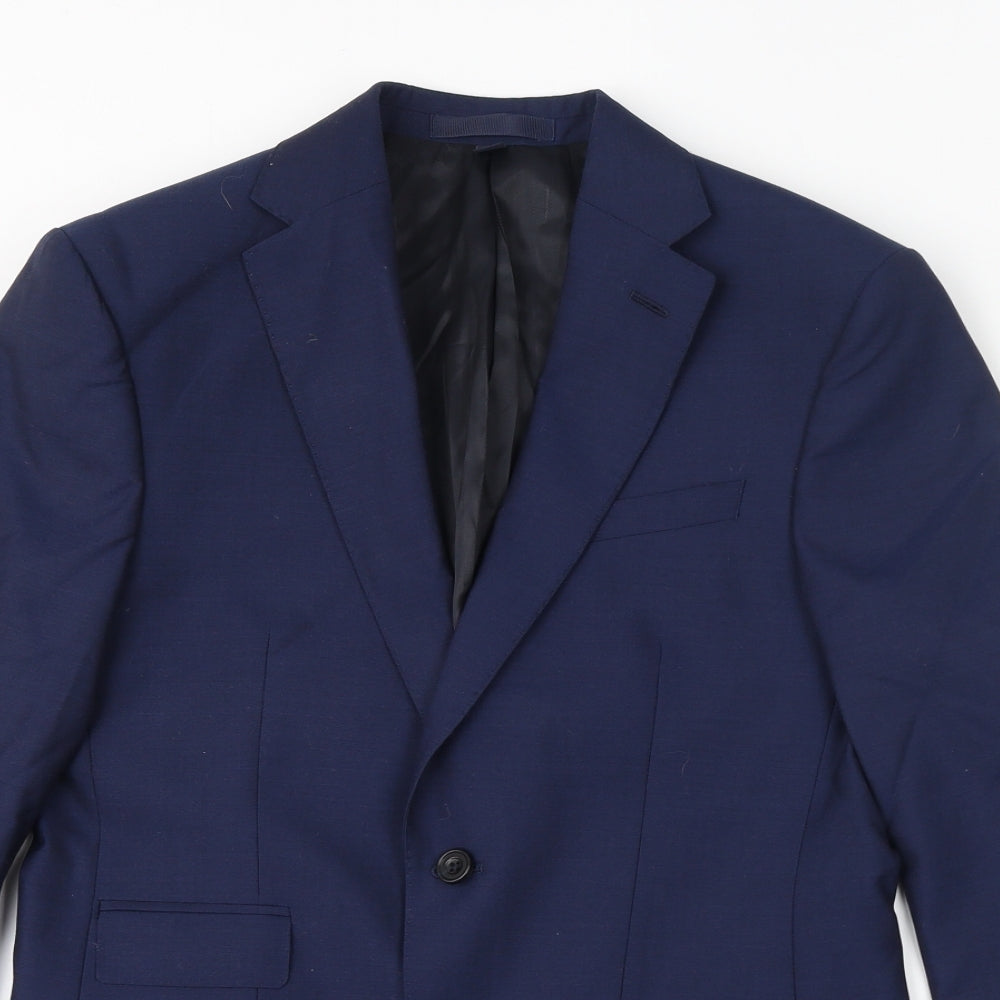 Marks and Spencer Mens Blue Wool Jacket Suit Jacket Size 36 Regular