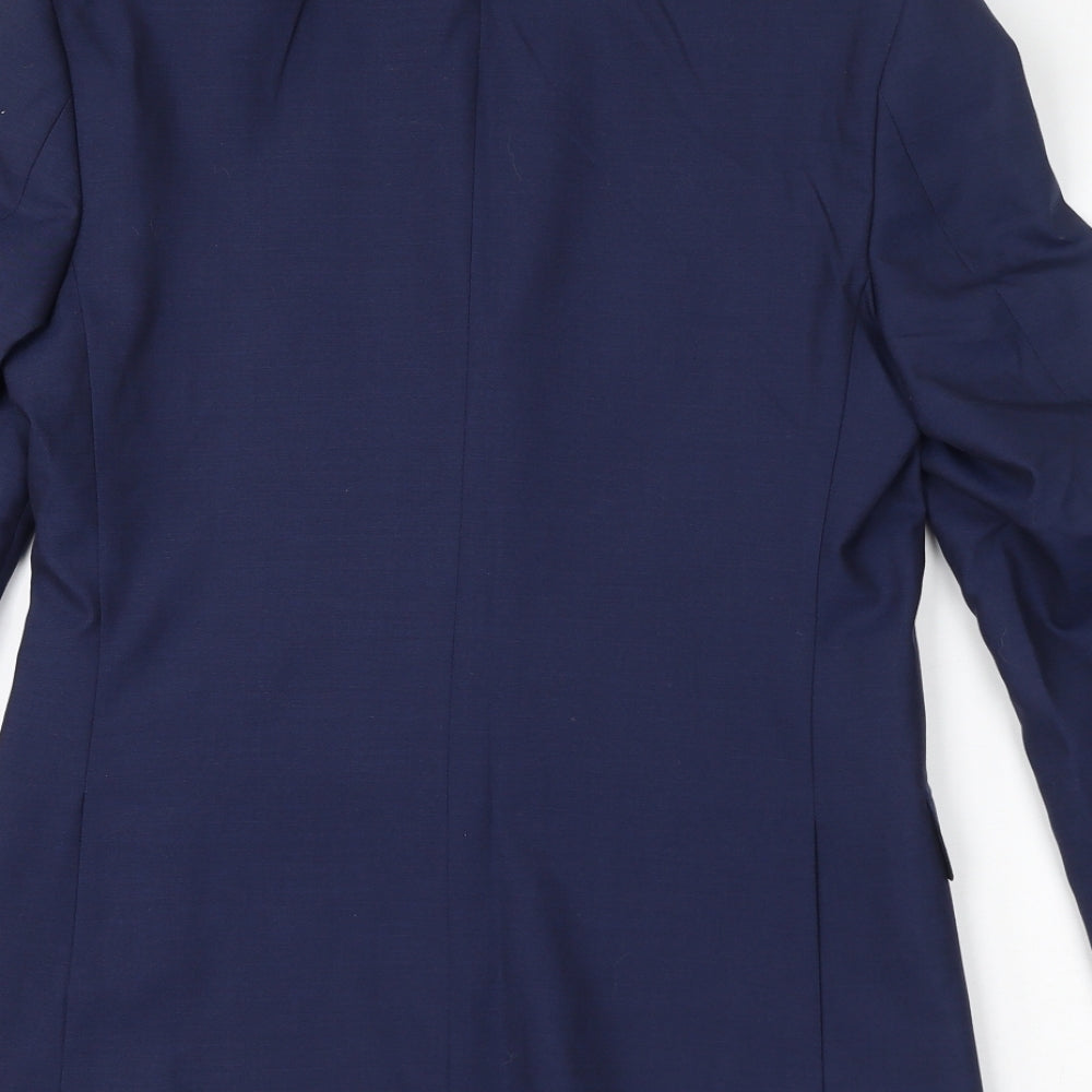 Marks and Spencer Mens Blue Wool Jacket Suit Jacket Size 36 Regular