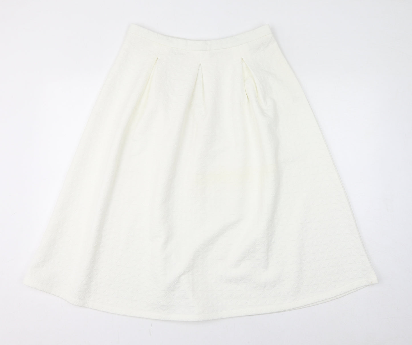 Fashion Union Womens White Polyester Tulip Skirt Size 12 Zip