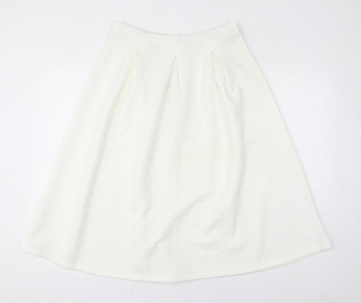 Fashion Union Womens White Polyester Tulip Skirt Size 12 Zip