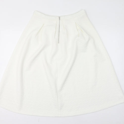 Fashion Union Womens White Polyester Tulip Skirt Size 12 Zip