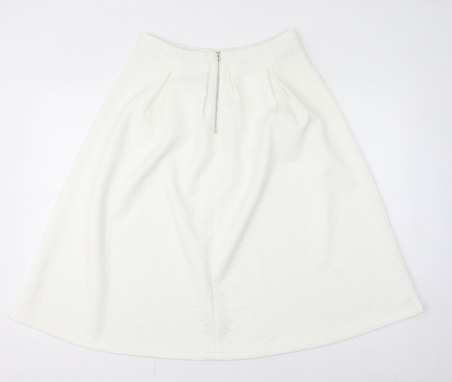 Fashion Union Womens White Polyester Tulip Skirt Size 12 Zip