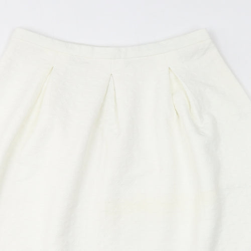 Fashion Union Womens White Polyester Tulip Skirt Size 12 Zip