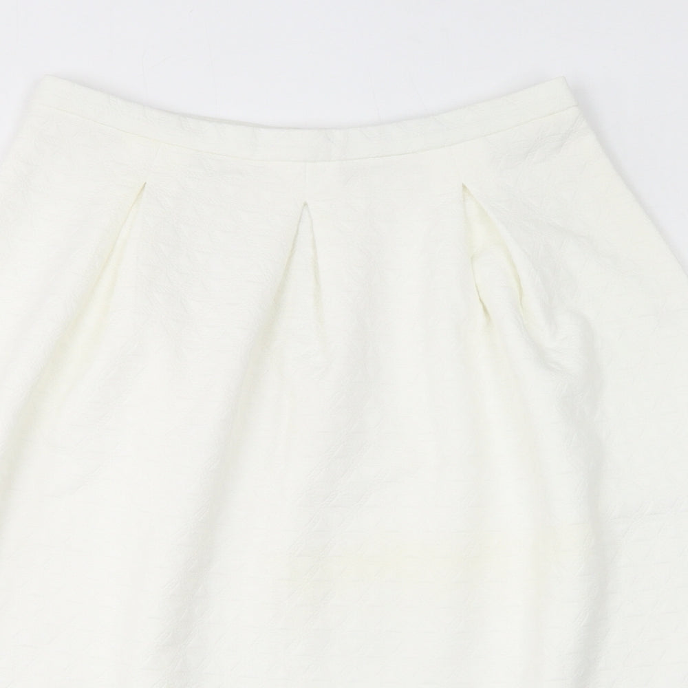 Fashion Union Womens White Polyester Tulip Skirt Size 12 Zip
