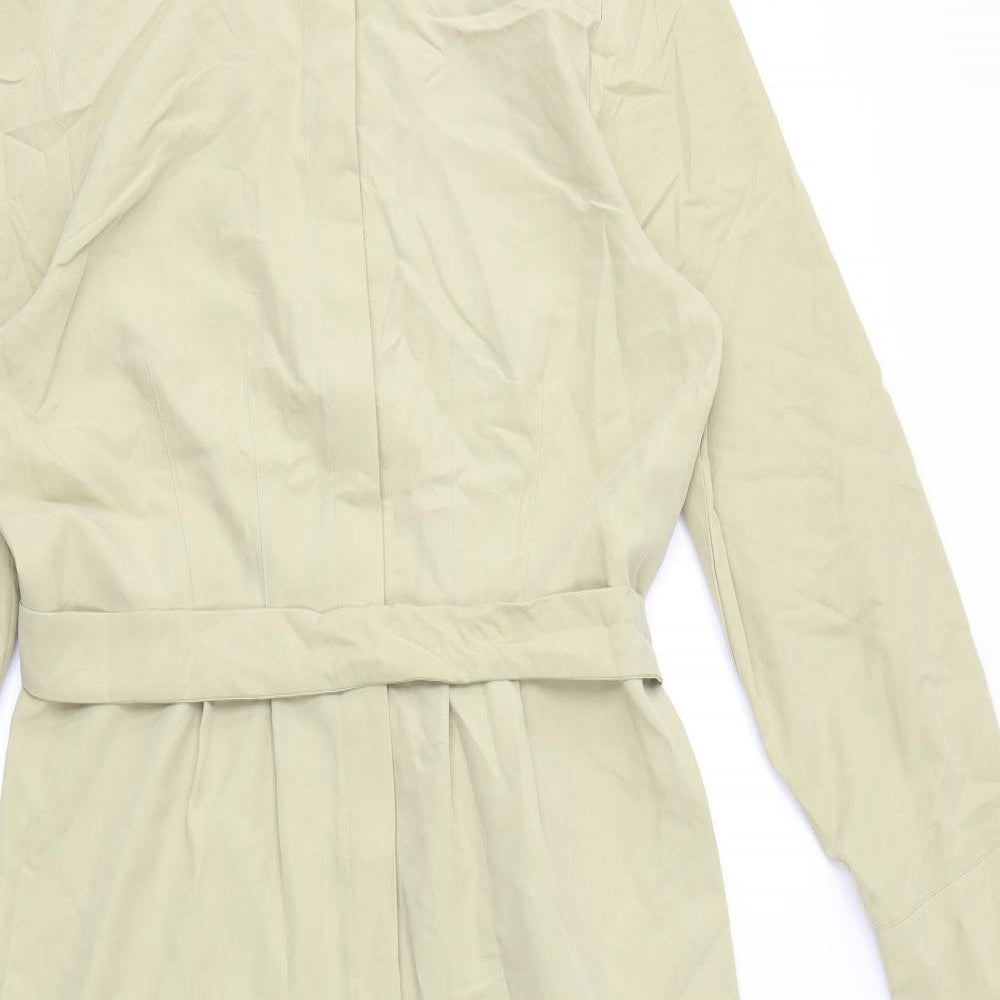 Autograph Womens Green Modal A-Line Size 10 Mock Neck Button - Belted