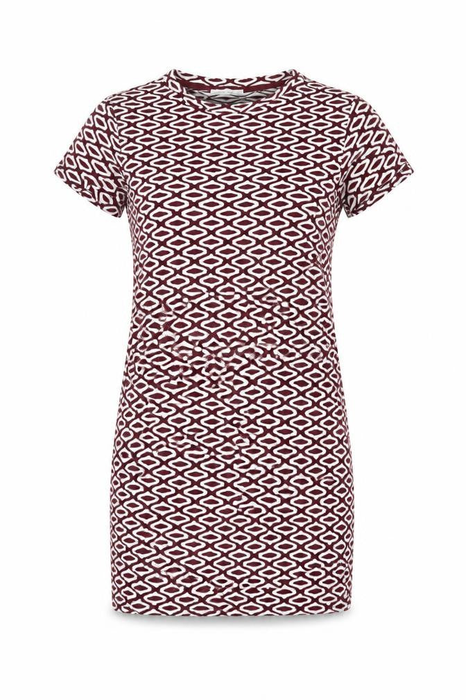 Front view of Zara women’s multicoloured geometric polyester bodycon, size S, round neck pullover