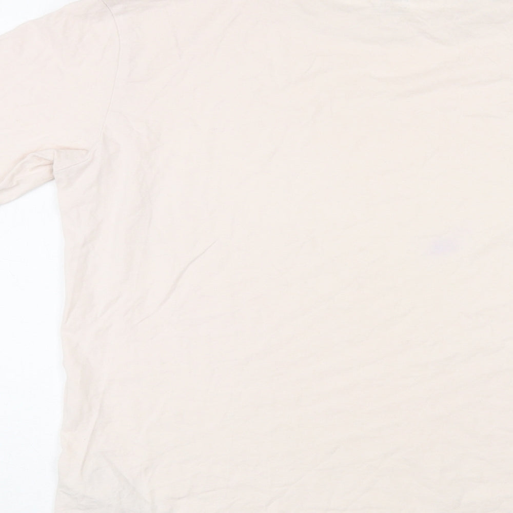 PUMA Womens Pink Cotton Basic T-Shirt Size 10 Round Neck