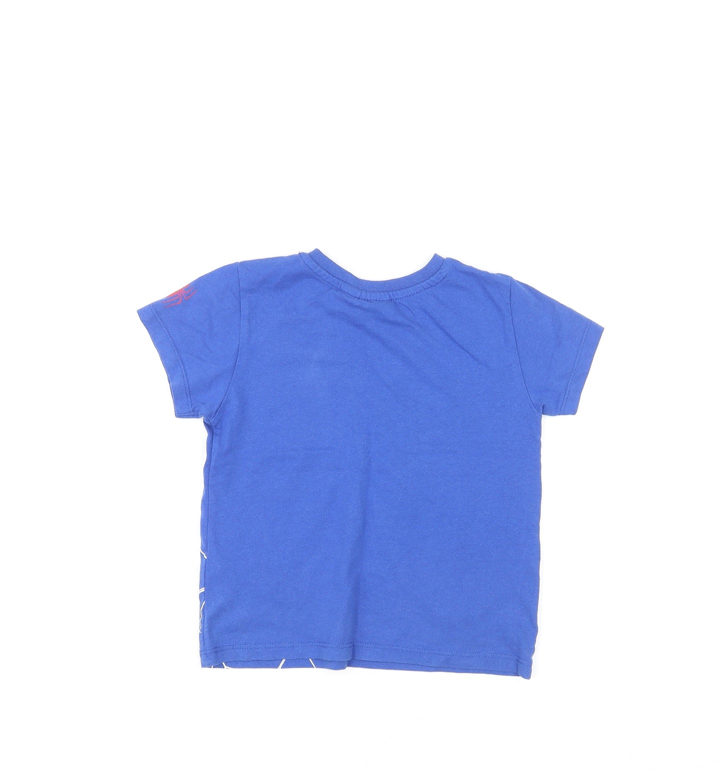 Marvel Boys Blue Cotton Basic T-Shirt Size 3-4 Years Collared Pullover - I Am Spider-Man