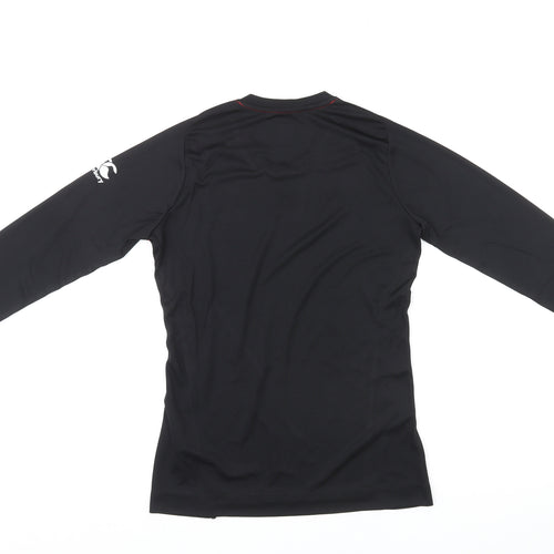 Canterbury Womens Black Polyester Basic Casual Size 8 Round Neck Pullover - Lions
