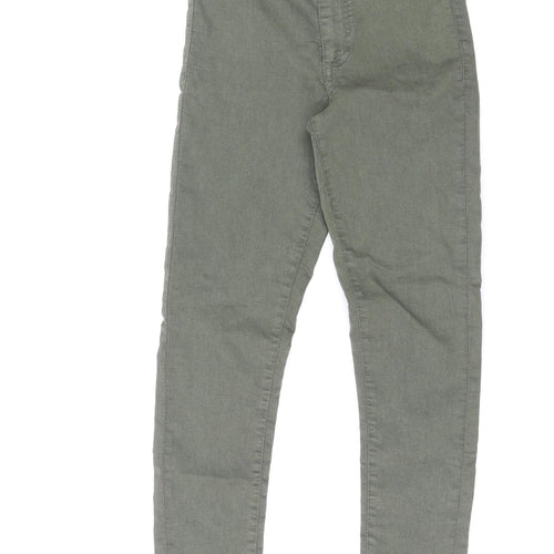 FACTORIE Womens Green Cotton Jegging Jeans Size 8 L27 in Regular Zip