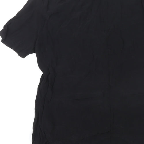 Bardot Womens Black Viscose Basic T-Shirt Size 6 Round Neck