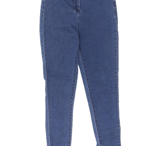 COLLUSION Womens Blue Cotton Skinny Jeans Size 26 L32 in Regular Zip