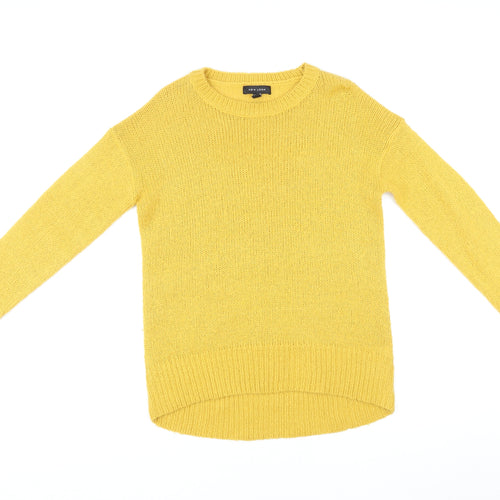 New Look Womens Yellow Round Neck Acrylic Pullover Jumper Size S