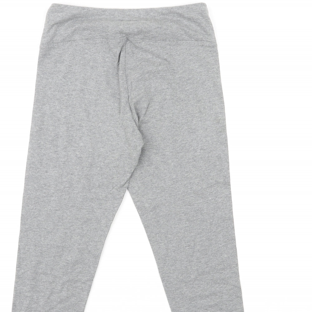 Mix Womens Grey Cotton Cropped Leggings Size 2XS