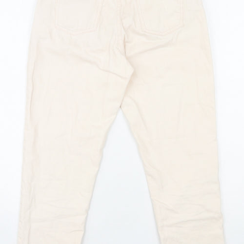 River Island Girls Ivory Cotton Skinny Jeans Size 12 Years L24 in Regular Zip