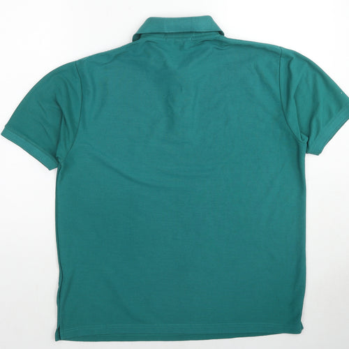 Urban Heritage Mens Green Cotton Polo Size L Collared Button