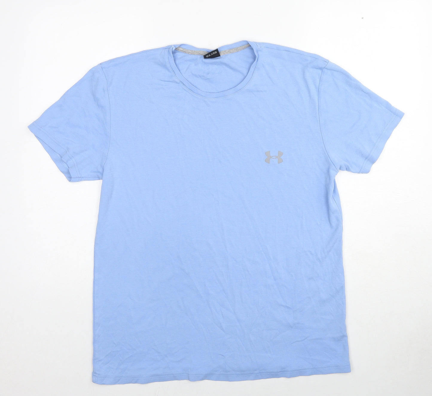 Under armour Mens Blue Cotton T-Shirt Size 3XL Crew Neck