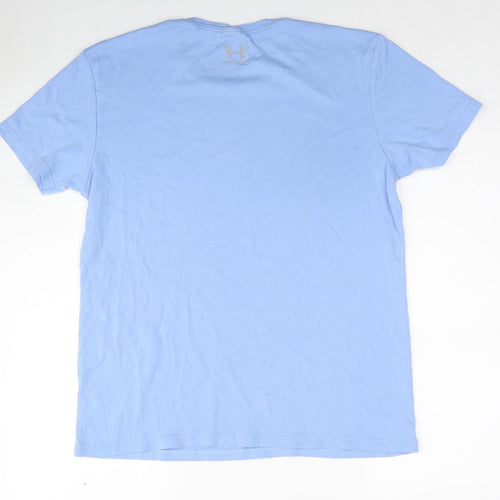 Under armour Mens Blue Cotton T-Shirt Size 3XL Crew Neck