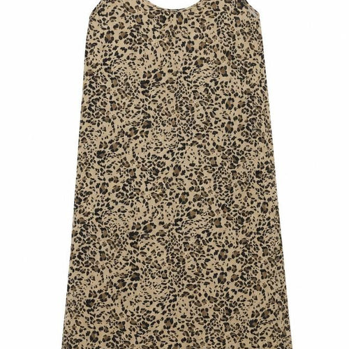 Marks and Spencer Womens Beige Animal Print Viscose A-Line Size 8 Round Neck Pullover - Leopard Print