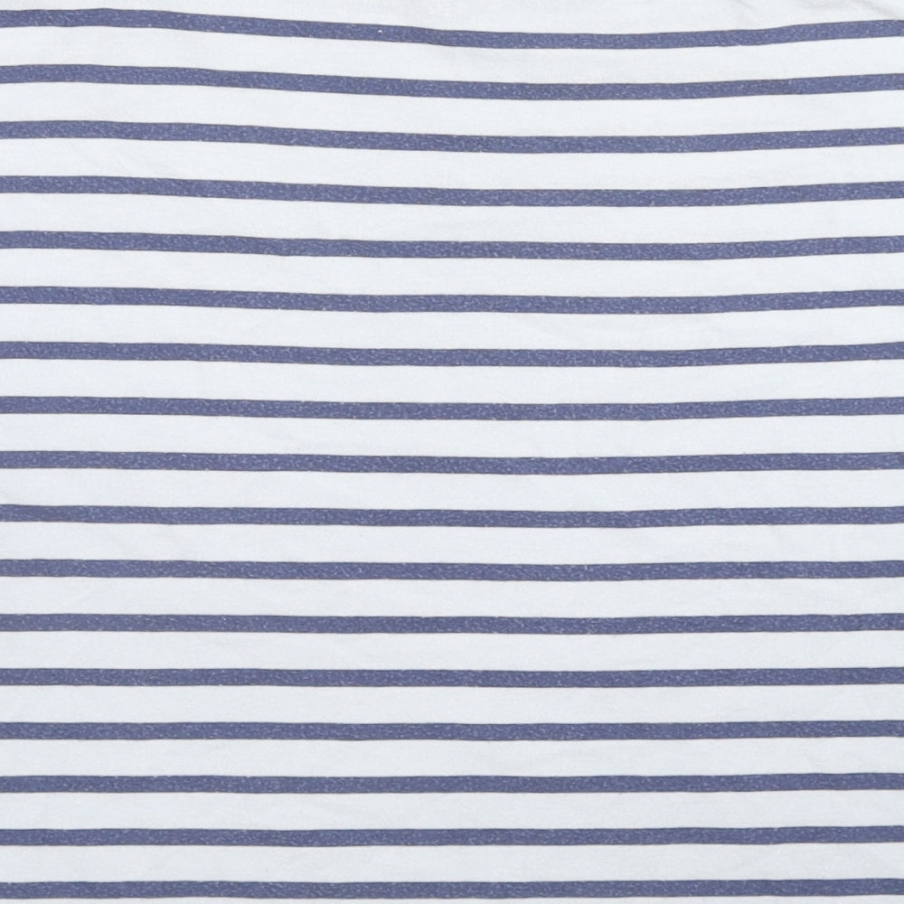 Saint-James Womens Multicoloured Striped Cotton Basic T-Shirt Size 14 Round Neck