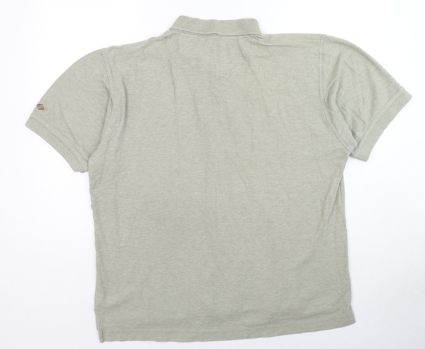Joseph Abboud Mens Green Cotton Polo Size L Collared Button