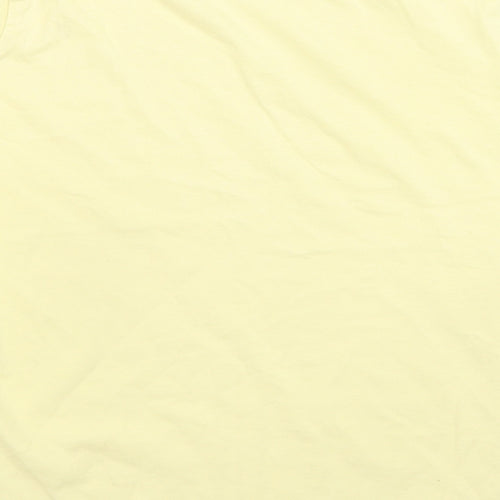 H&M Boys Yellow Cotton Basic T-Shirt Size 8-9 Years Crew Neck Pullover - Age 8-10
