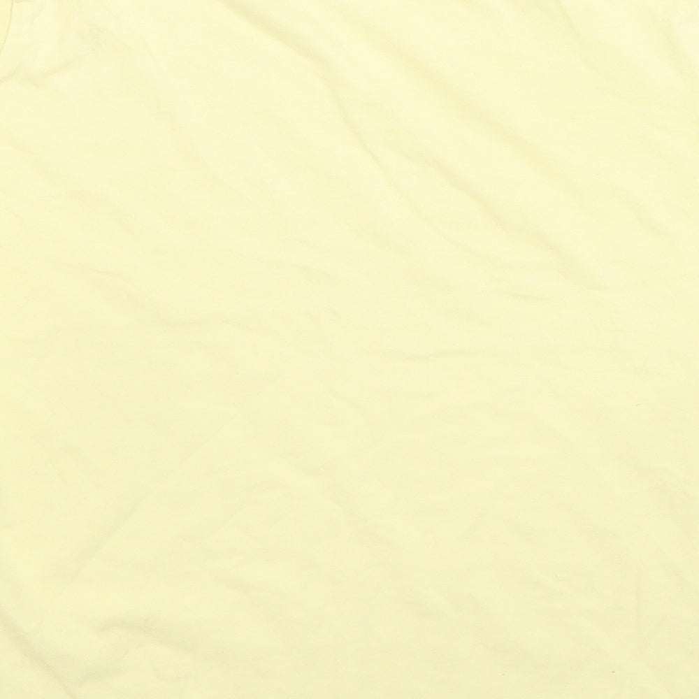 H&M Boys Yellow Cotton Basic T-Shirt Size 8-9 Years Crew Neck Pullover - Age 8-10