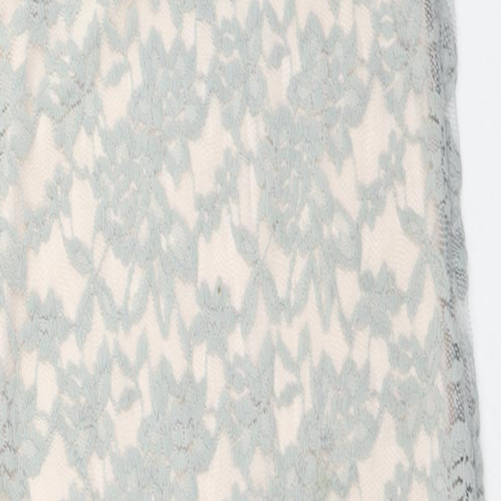 Missguided Womens Grey Polyester Bodycon Size 8 V-Neck Pullover