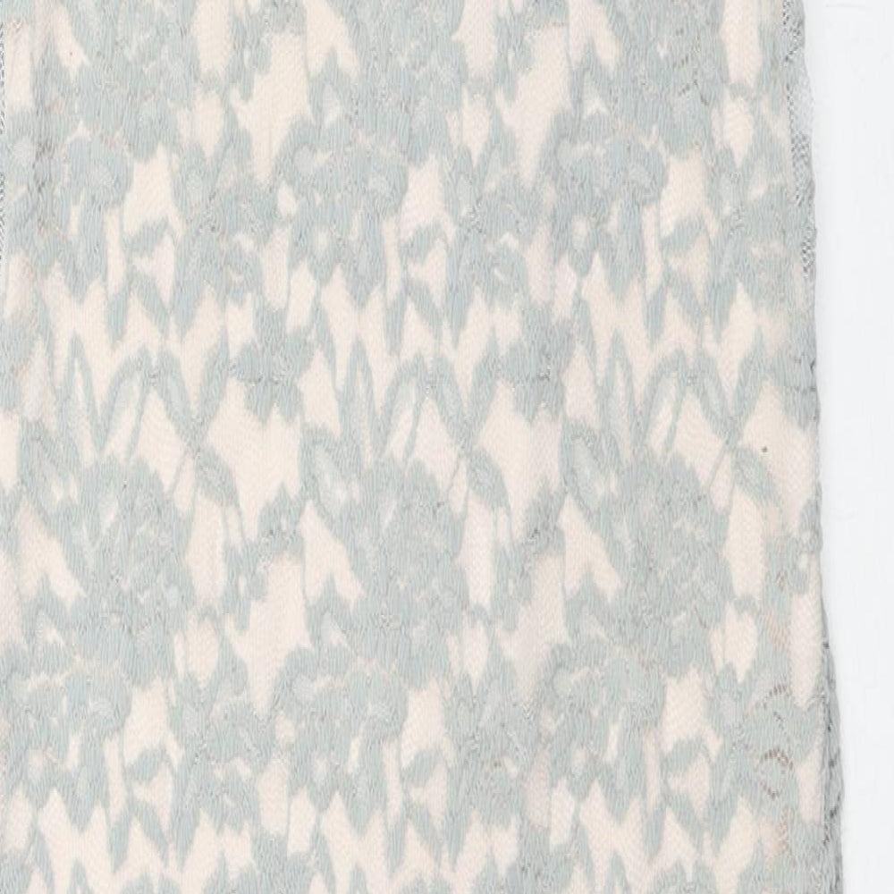 Missguided Womens Grey Polyester Bodycon Size 8 V-Neck Pullover