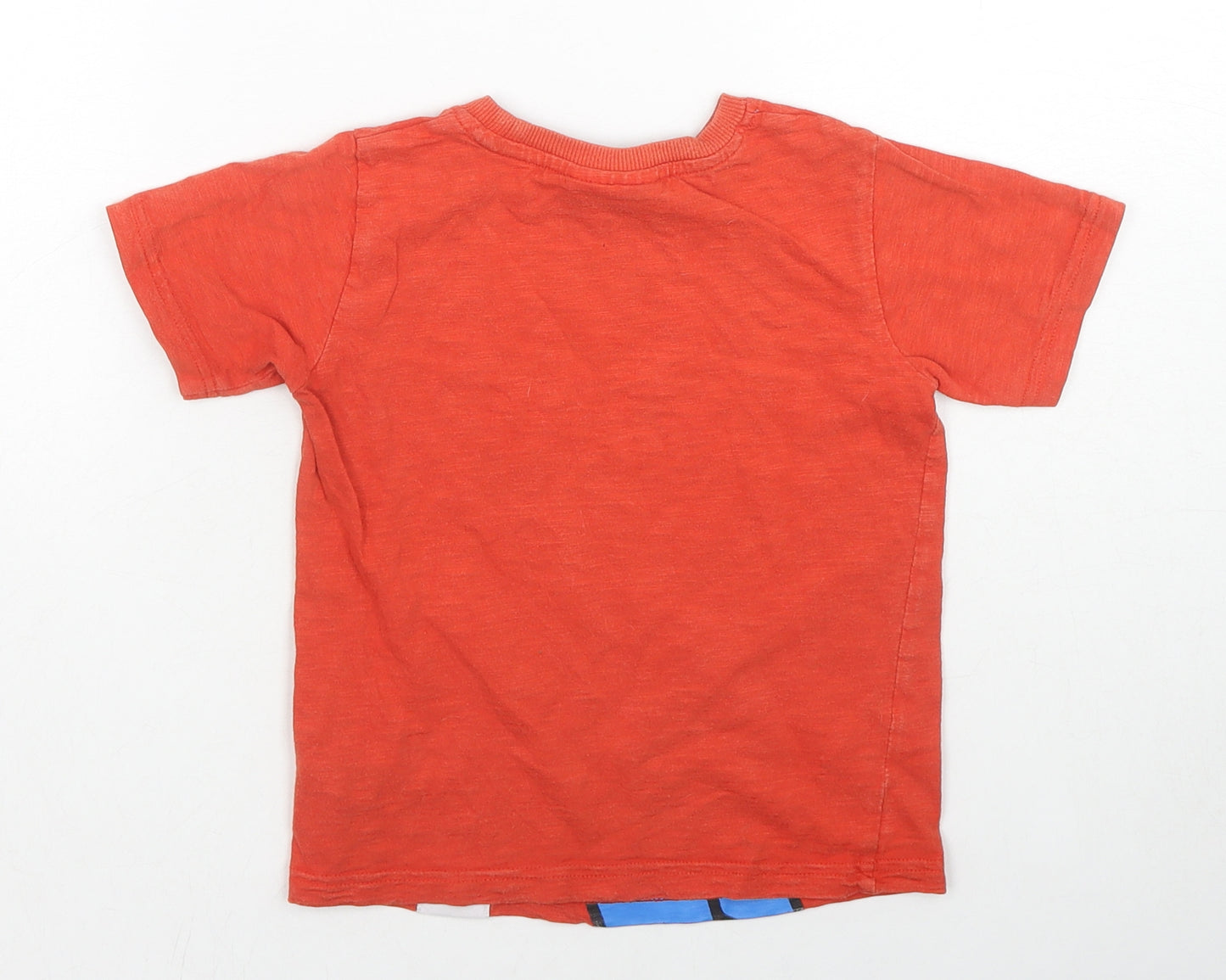 Mario Boys Blue Cotton Basic T-Shirt Size 4 Years Crew Neck Pullover - Mario