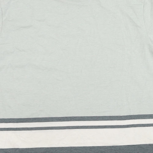 Autograph Mens Grey Colourblock Cotton T-Shirt Size L Crew Neck