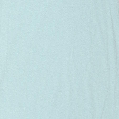 Marks and Spencer Womens Blue Cotton A-Line Size XS Round Neck Pullover - Broderie Anglaise Sleeve