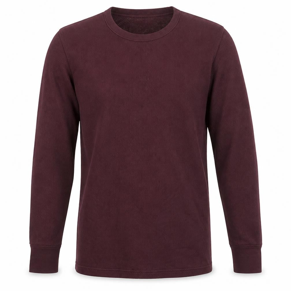 Front view of Marks & Spencer men’s red cotton pullover sweatshirt, size S
