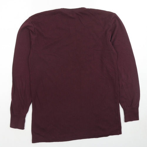 Marks and Spencer Mens Red Cotton Pullover Sweatshirt Size S