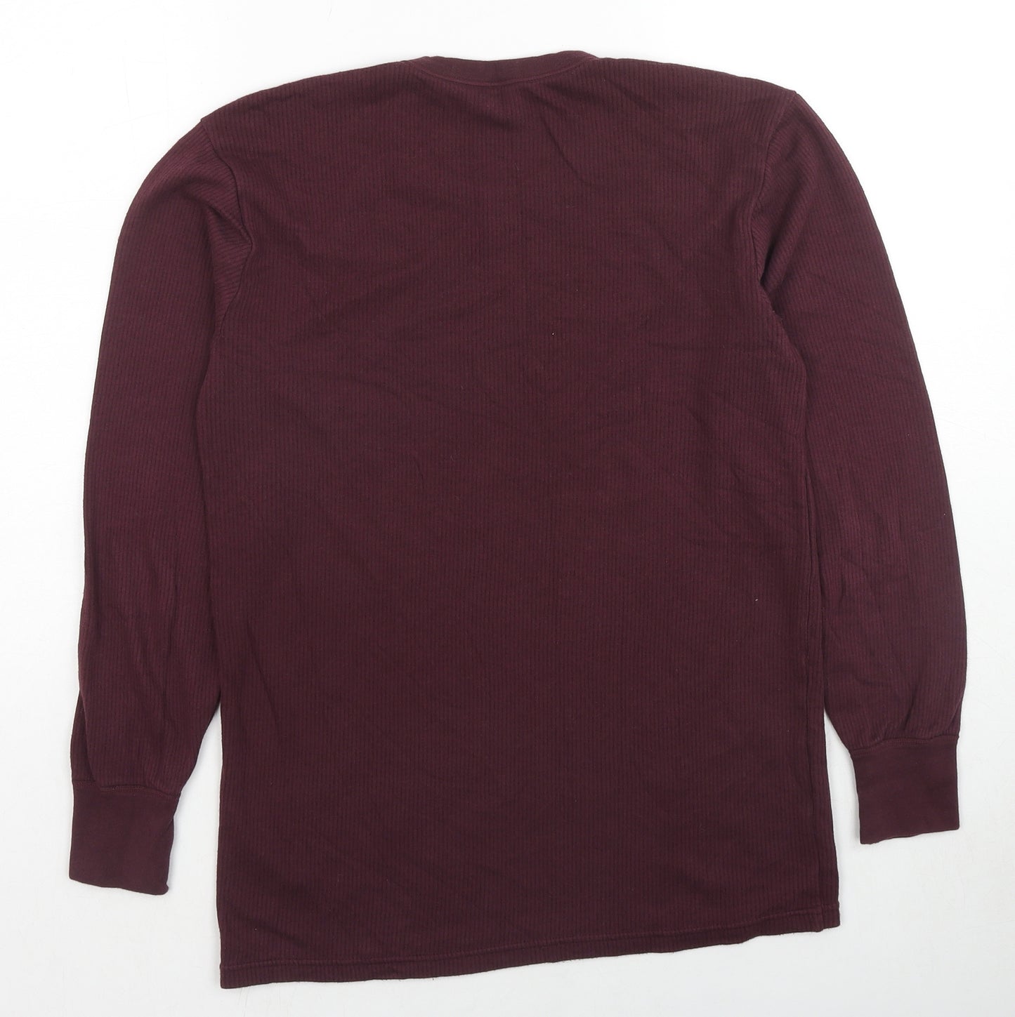 Marks and Spencer Mens Red Cotton Pullover Sweatshirt Size S